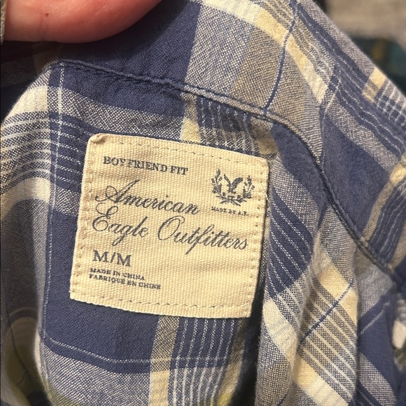American Eagle Ladies Plaid Button Down Shirt - Picture 9 of 9